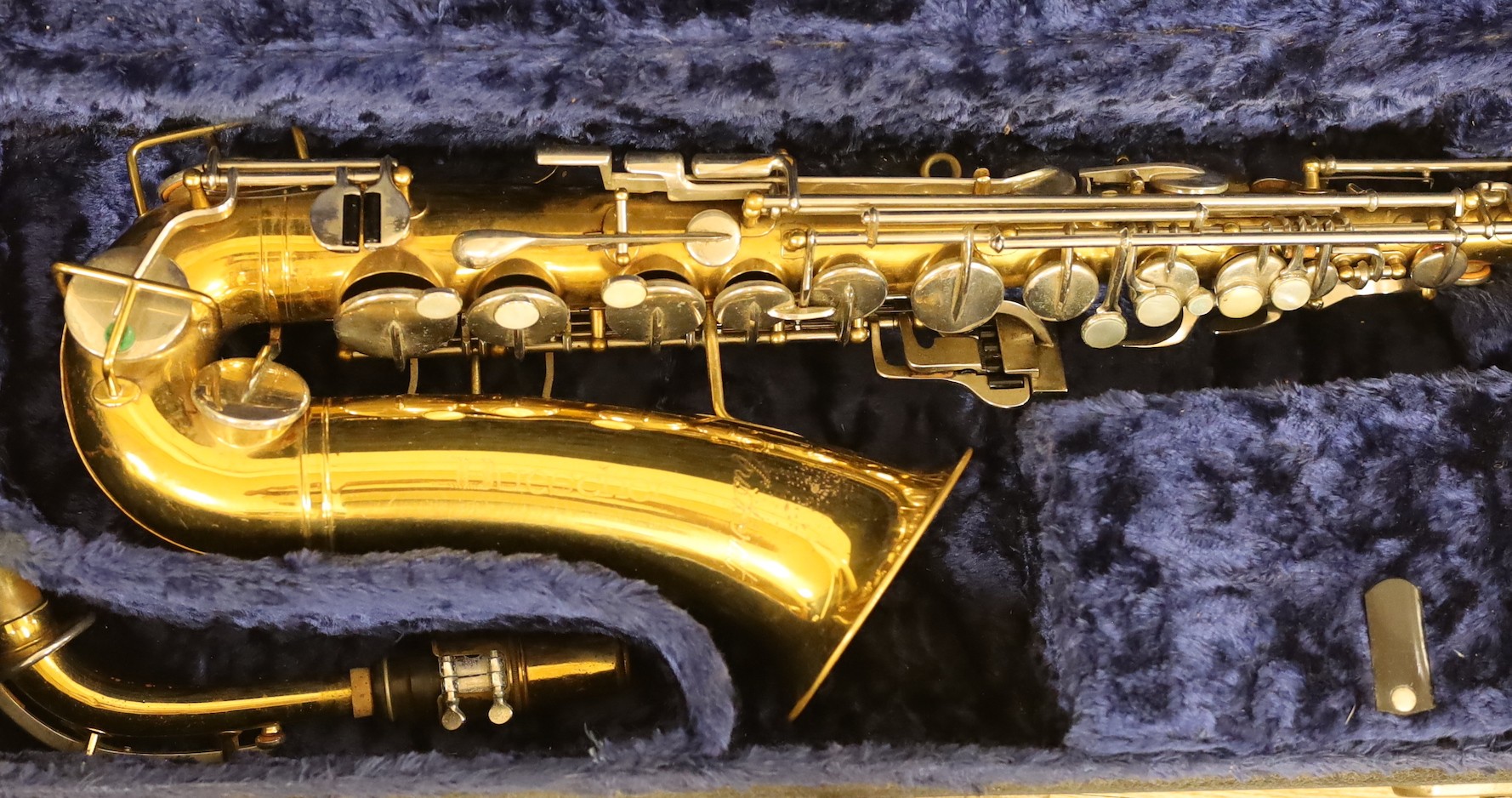 A Buescher Aristocrat saxophone, cased